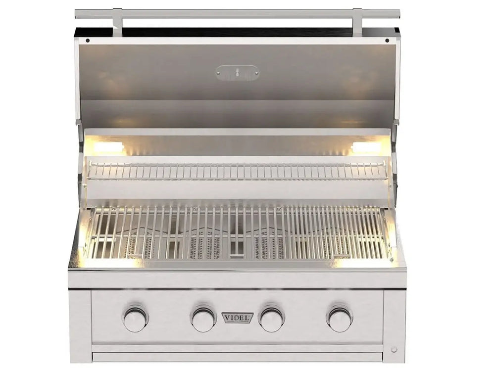Videl Grills Gran Fuego 36" Grill Front View with lights opened