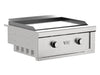 Videl Grills 30-inch built-in stainless steel griddle with dual control knobs for outdoor cooking