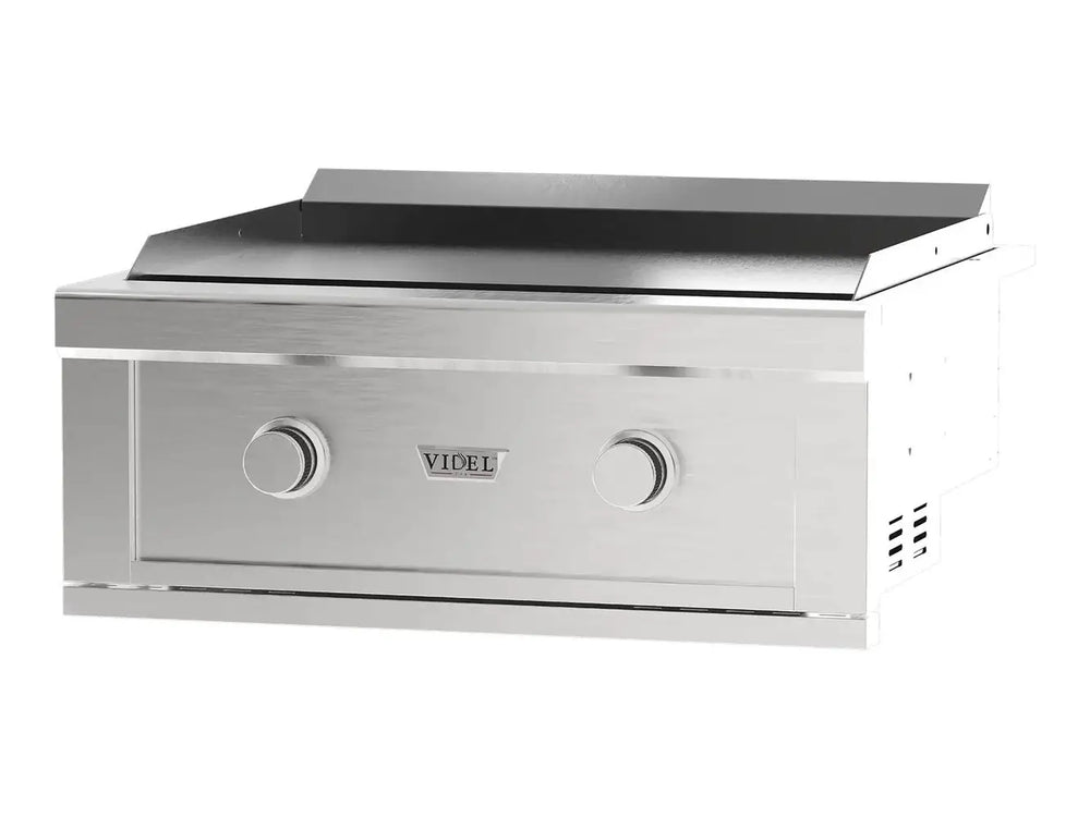 Videl Grills premium stainless steel 30-inch outdoor griddle with sleek modern finish