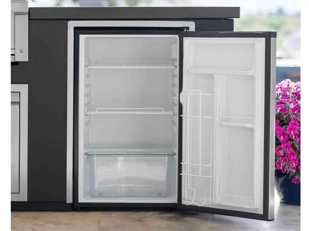 Videl Grills BBQ Island Open Fridge Lifestyle