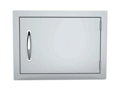 Sunstone DH1420 reversible access door, flush-mount 304 stainless steel panel for outdoor kitchen islands with sleek handle and right/left swing installation.