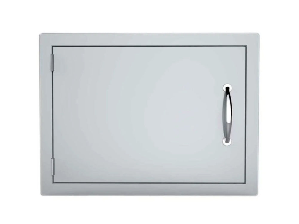 Front view of Sunstone DH1724 17-Inch by 24-Inch 304 Stainless Steel Access Door with vertical designer handle.