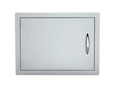 Front view of Sunstone DH1724 17-Inch by 24-Inch 304 Stainless Steel Access Door with vertical designer handle.