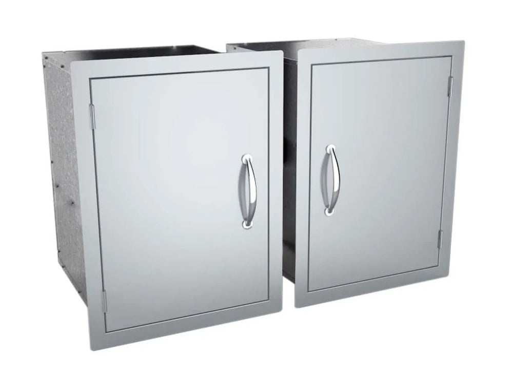 A pair of the same pantry units pictured together (each is a single-door pantry).