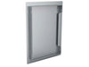 Sunstone DV1420 flush-mount access door frame showing stainless mounting flange and interior box for clean outdoor kitchen installation.
