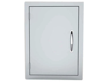 Sunstone DV1724 vertical access door, 17" x 24" flush-mount 304 stainless steel panel for outdoor kitchens and BBQ islands with clean, modern handle.