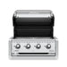 Broil King Regal S420 built-in grill with lid open, front view