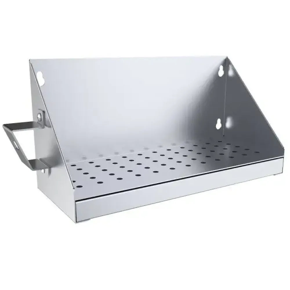 Sunstone BC-DT14 stainless steel beer drip tray with perforated drain surface and side bottle opener, wall-mount draft drip tray.