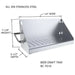 Sunstone BC-DT14 304 stainless beer draft drip tray with opener, 14-inch wide wall-mount tray with perforated drain holes.