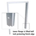 Sunstone BA-TRIM21 stainless fridge trim frame with raised lower flange detail, 21-inch 304 SS trim kit for clean finish edge.