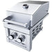 Sunstone SUN13CPRO-HOOD 13-inch grill hood in 304 stainless steel with temperature gauge and dual control knobs.