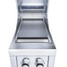Open Sunstone SUN13CPRO-HOOD 13" 304 stainless grill hood showing interior warming rack and flat cooking surface area.
