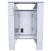 Sunstone SAC24APC 24" fridge appliance cabinet (fits 15" fridge), stainless interior housing with utility access for outdoor kitchen installation.