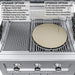 Sunstone Ruby grill upgrade options showing 10-inch pro-sear cooking grate and 15-inch diameter pizza stone with rack.
