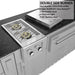 Sunstone SCPFRENCHQUARTER13.7 French Quarter Island double side burner close-up with removable cover and stainless control panel on granite counter.