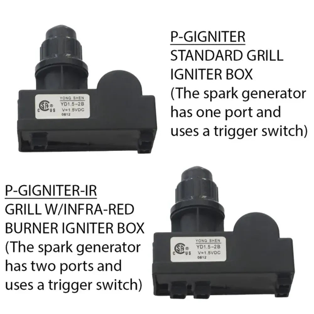 Sunstone P-Gigniter gas grill igniter AAA push button spark generator, replacement igniter box for Sunstone grills and infrared burner models.