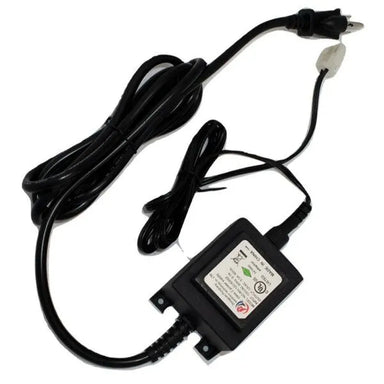 Sunstone P-LT grill light transformer replacement, black power supply with mounting tabs, plug-in cord, and low-voltage lead on white background.