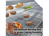 Sunstone EMCHDZ42 42-inch hybrid gas charcoal grill with dual-zone cooking and warming rack