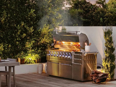 American Made Grills Encore 36" Hybrid Gas, Wood & Charcoal Grill Lifestyle