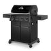 Broil King Crown 410 Shadow 4 burner gas grill, angled view