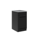 Broil King 811610 Baron tank cabinet storage base angled view with black vented door and stainless top.