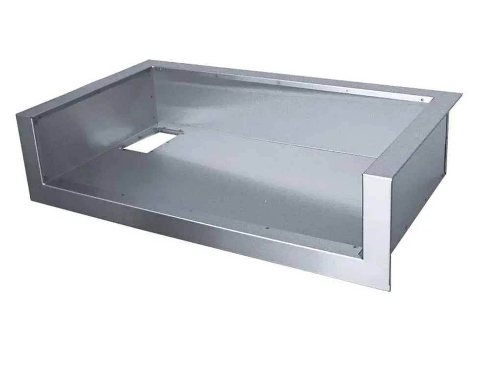 Le Griddle Ranch Hand 30-inch Insulated Liner (empty), stainless steel insert for built-in outdoor kitchen griddles.