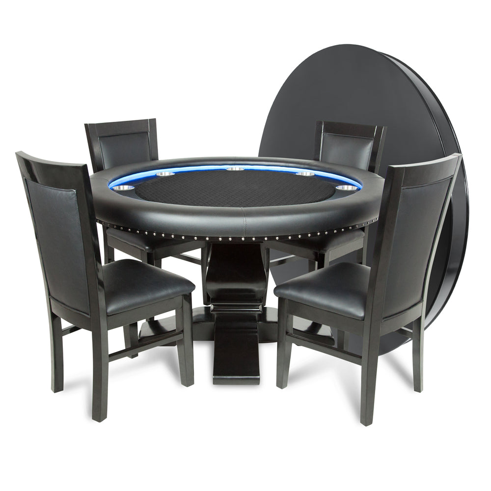 BBO Ginza Table in Black with Chairs and Dining Top