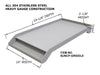 Sunstone SUNCP-GRIDDLE 10" stainless griddle insert with labeled dimensions and height, shown in a size diagram.