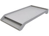 Sunstone 10" stainless griddle insert shown from low angle, highlighting raised edges and front drip reservoir.