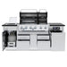 Broil King Imperial QS 690i dual-oven grill center, open storage view