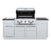 Broil King Imperial S 590i Grill Center with rotisserie, open front view