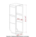 Interior cabinet dimensions for KingsBottle large wine cooler showing internal height, width, and depth for bottle storage.