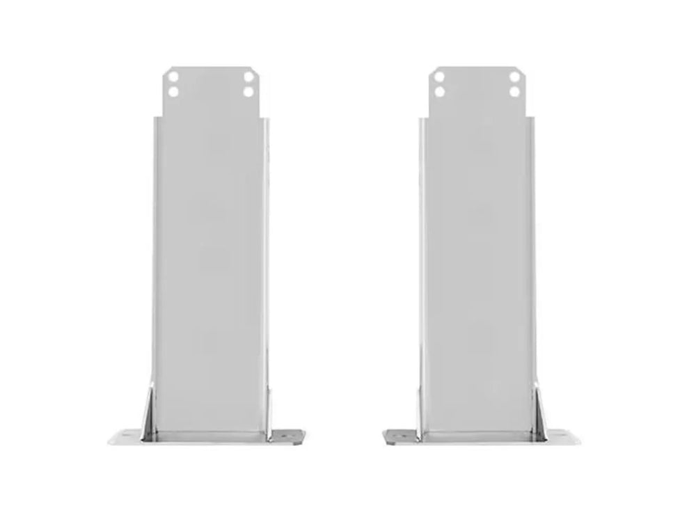 Close-up of the corrosion-resistant 316 marine-grade stainless steel chassis on a SunStar MGL1560 heater.