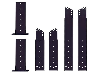 SunStar 560352 patio heater mount kit with black adjustable-angle brackets and multiple bolt holes, shown as a set of mounting plates.