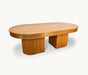 BBO Halo Miya convertible poker dining table with oval wood top and dual pedestal base