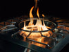 MUSPB2 65,000 BTU Power Burner built into outdoor kitchen cooking a large pot/seafood boil