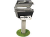 Broilmaster P4X 24" Gas Grill Head, Bowtie Burner on Stainless Steel In-Ground Post