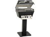 Broilmaster P4X 24" Gas Grill Head, Bowtie Burner on Black Patio Post