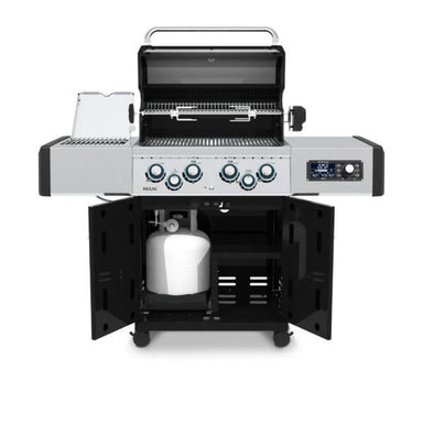 Broil King Regal Q 490 Pro IR smart gas grill with lid open