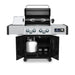 Broil King Regal Q 490 Pro IR smart gas grill with lid open