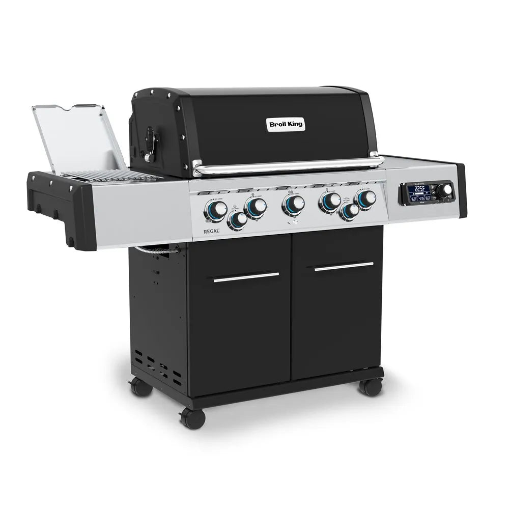 Broil King Regal Q 590 Pro IR smart gas grill, angled view
