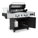Broil King Regal Q 590 Pro IR smart grill with open cabinet