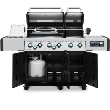 Broil King Regal Q 690 Pro IR smart dual-oven grill with lids open