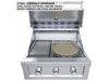 Sunstone RUBY3B steel griddle upgrade for grilling eggs, bacon and vegetables on gas grill
