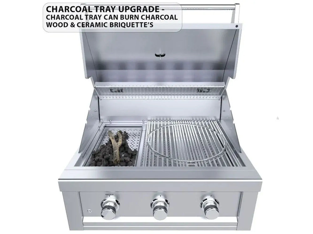 Sunstone RUBY3B charcoal tray upgrade for burning charcoal, wood and ceramic briquettes