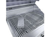 Sunstone RUBY3B stainless steel grill interior with circular wok insert and heavy-duty cooking grates