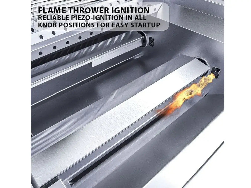 Sunstone RUBY3B flamethrower ignition system with reliable piezo start and high-performance burners
