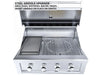 Sunstone RUBY4B steel griddle upgrade for eggs, bacon, hot dogs, and vegetables