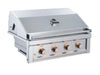 Sunstone RUBY4B 36-inch built-in stainless steel grill with LED illuminated control knobs