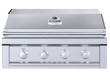 Sunstone RUBY4B 36-inch Pro-Sear gas grill exterior with integrated thermometer
